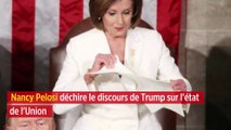 Nancy Pelosi déchire le discours de Trump sur l'état de l'Union