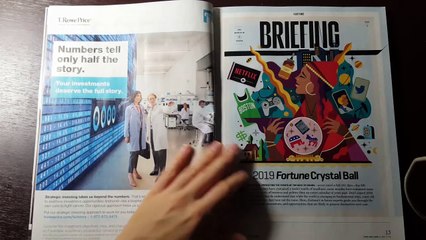 ASMR Fortune Magazine Flip, Soft Spoken, Close Up