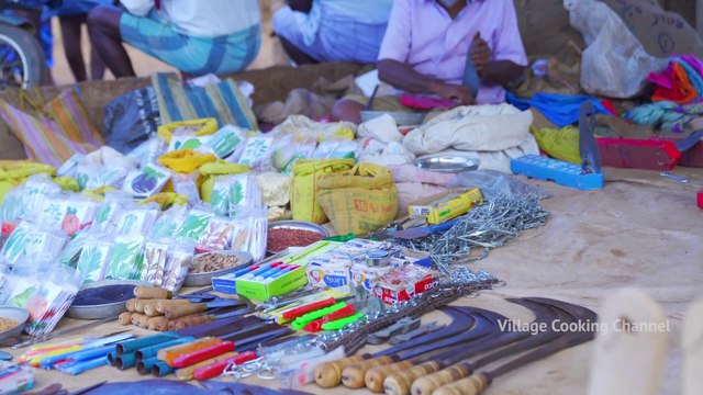 DRY FISHES - Nethili Karuvadu Thokku - Anchovies Dry Fish Recipe Cooking In Village - Village Recipe