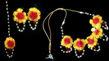 How to make flower jewellery for haldi | flower jewellery making#preeticreationsdda