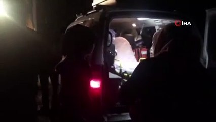 Hamile kadın için karlı yolları aşan ekipler seferber oldu