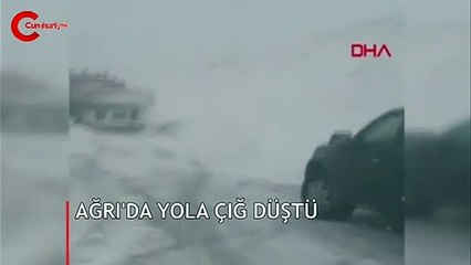 Ağrı'da yola çığ düştü
