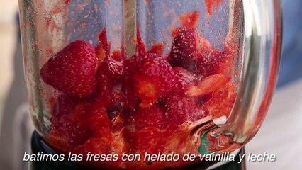 Receta de batido de fresa