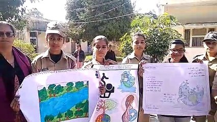 इटावा: 'जल है तो कल है', एनसीसी बच्चों ने लोगों को किया जागरूक