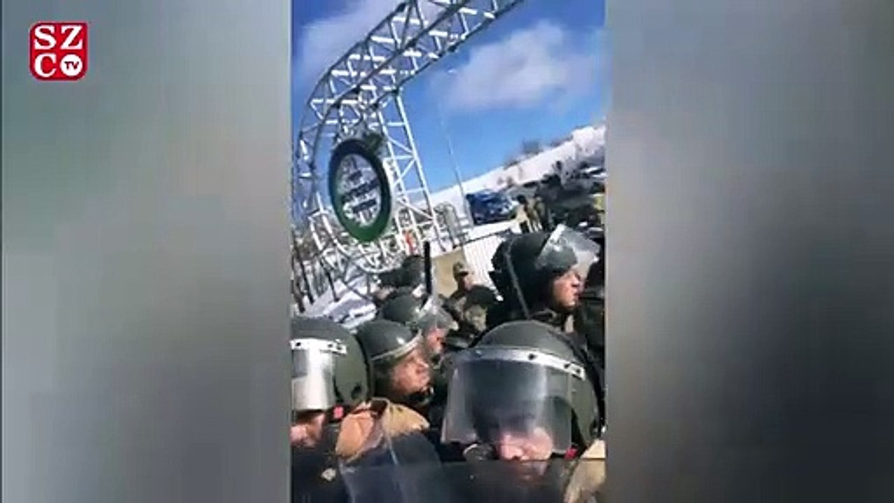 Çöp depolama alanına girdiler jandarma müdahale etti