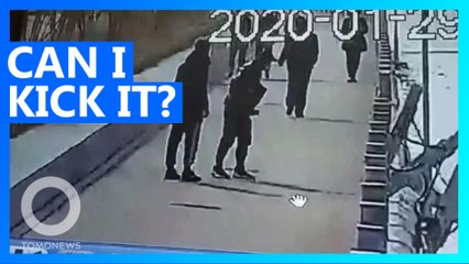 Chinese man takes out 2,257 feet of guardrail with one kick