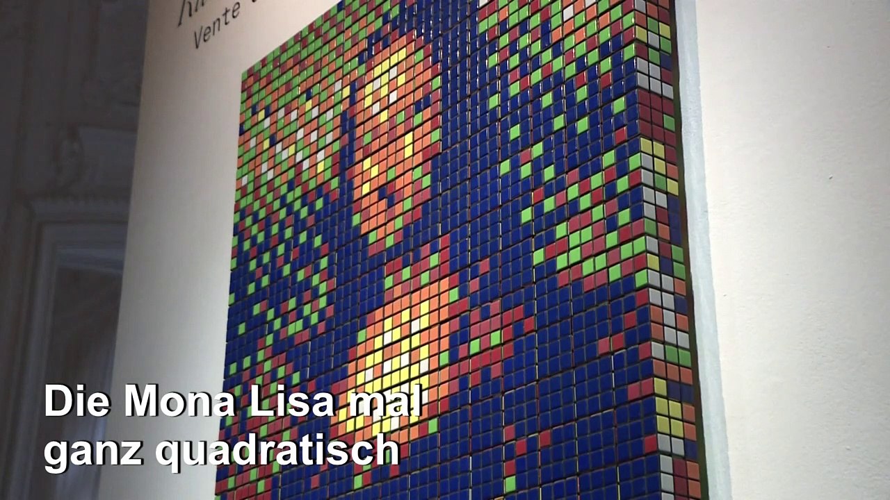 Berühmtes Lächeln, ganz quadratisch: Mona Lisa aus Zauberwürfeln