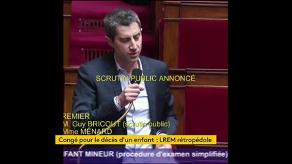 "Nous allons réparer notre erreur" : quand les députés LREM rétropédalent sur le congé après la perte d'un enfant