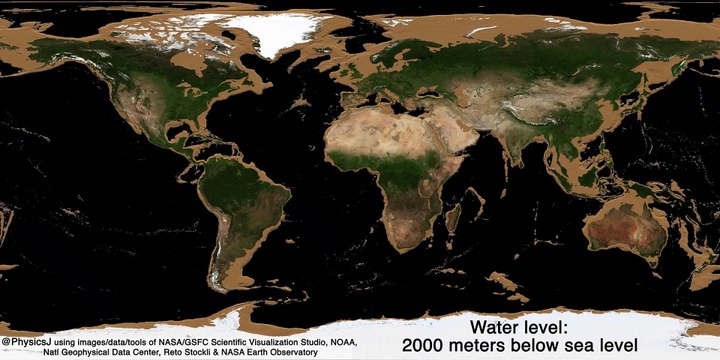 Draining Earth's oceans, revealing the two-thirds of Earth's surface we don't get to see
