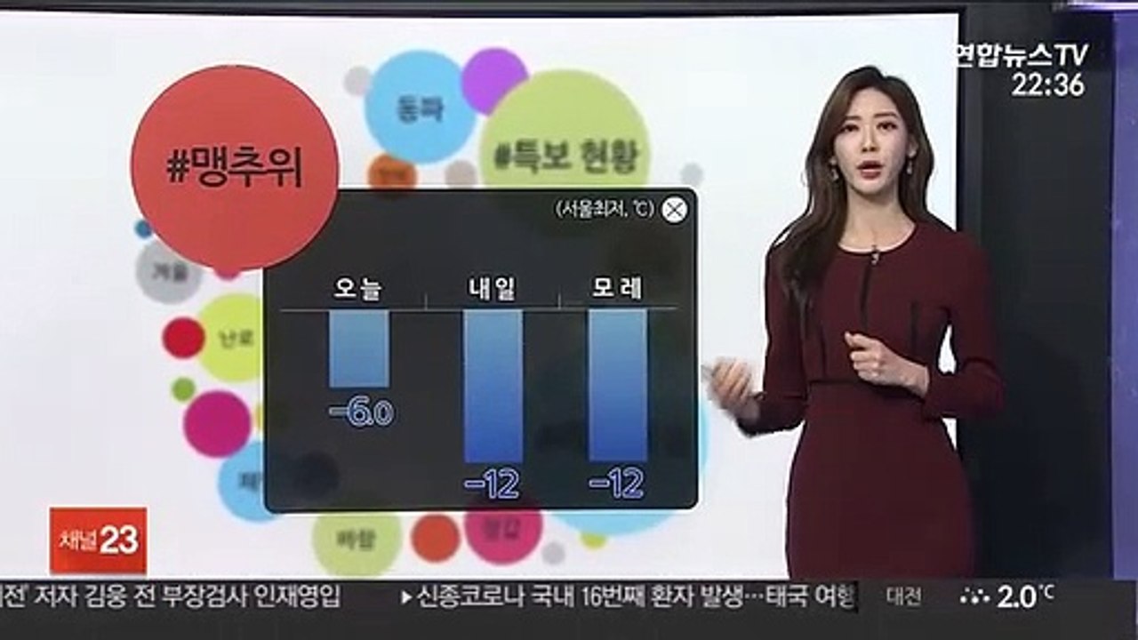 [날씨트리] 내륙 새벽까지 눈…내일 서울 체감 '영하 19도'