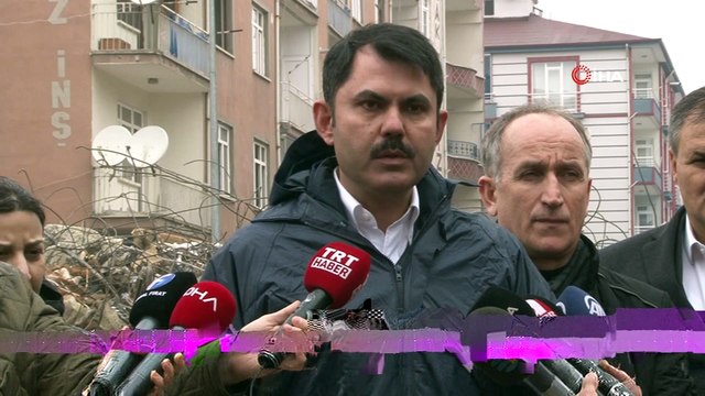Çevre ve Şehircilik Bakanı Kurum:'Elazığ ili genelinde hasar tespit çalışmaları yüzde 85 tamamlandı. Yarın itibari hasar tespit işlemlerimizi tamamlamış olacağız'