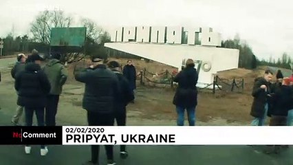 Uma cidade fantasma perto de Chernobyl