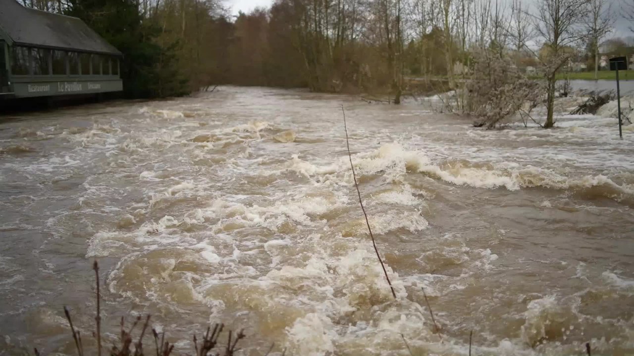 Montée des eaux au domaine des Grottes de Han