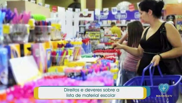 Direitos e deveres sobre a lista de material escolar