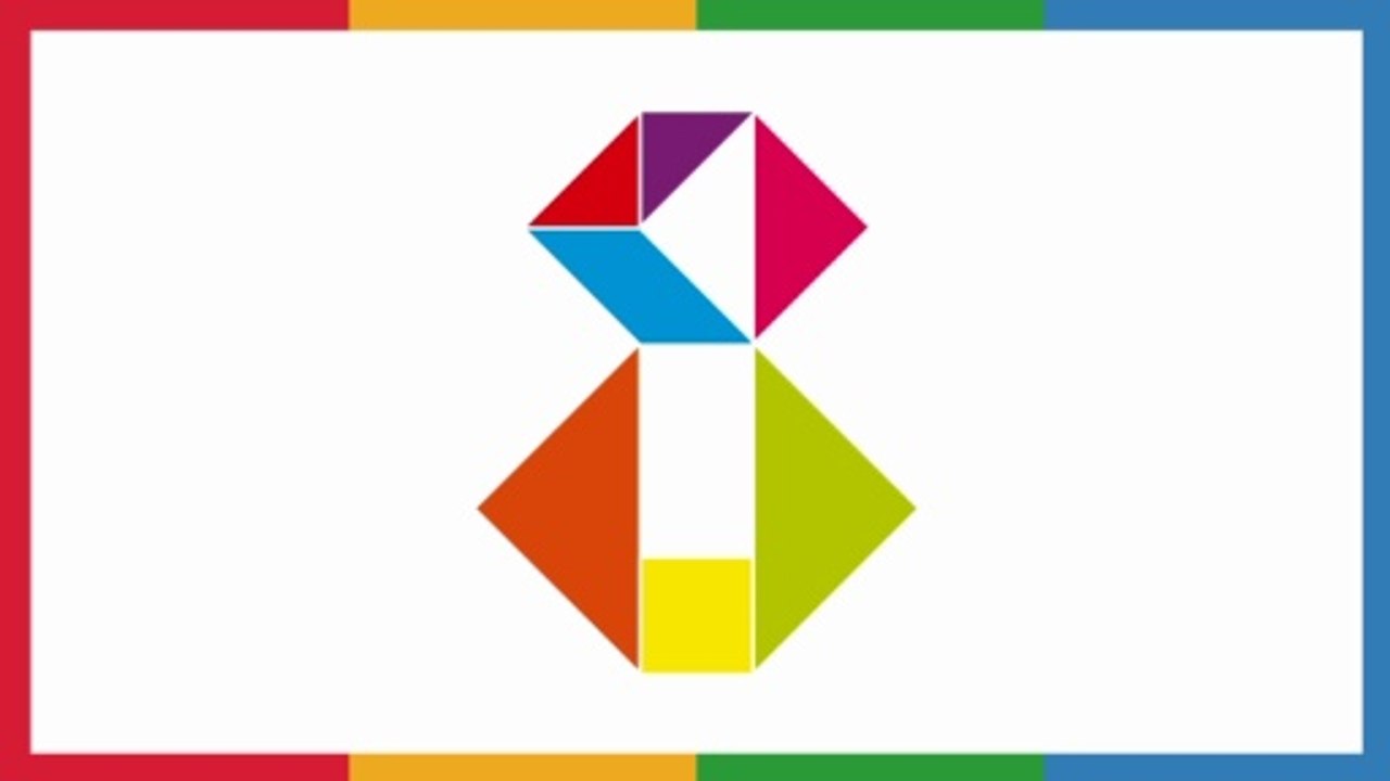 Puzzles para niños - números infantiles - cómo hacer el número 8 en Tangram - By CARA BIN BON BAND