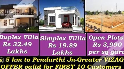 PENDURTHI VMRDA Plots Rs 3990 per yard Greater Vizag
