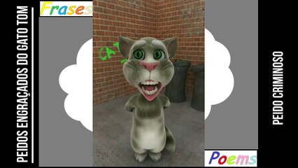 Peidos engraçados do gato tom: Peido criminoso, estava aprontando, mas foi preso! [Frases e Poemas]
