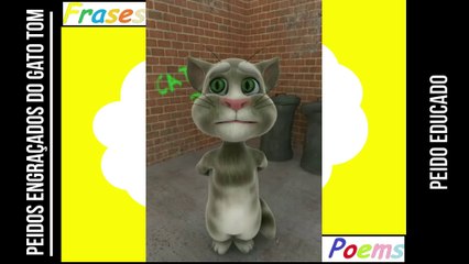 Peidos engraçados do gato tom: Peido educado, desculpa, mas eu preciso peidar! [Frases e Poemas]