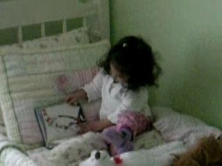 Natalie reads a book