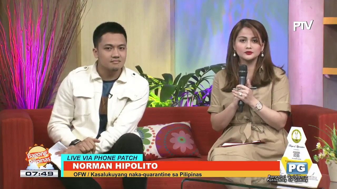 OFW mula sa China, kasalukuyang nasa Pilipinas para sa kanyang self-quarantine