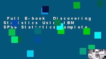 Full E-book  Discovering Statistics Using IBM SPSS Statistics Complete