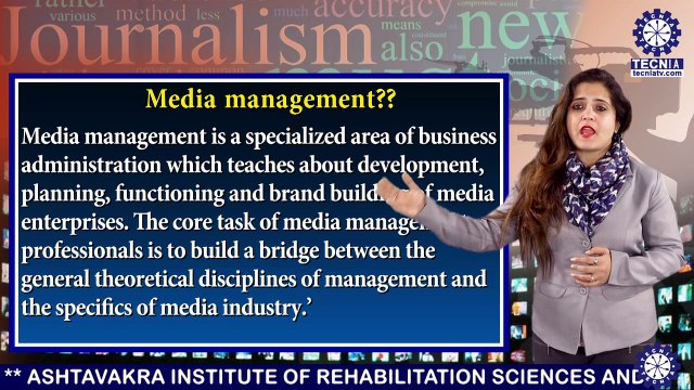 BAJMC || Ms. Nivedita Sharma || Media Management || TIAS || TECNIA TV