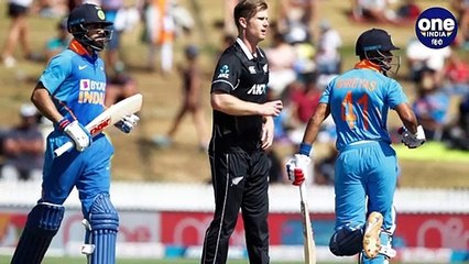 IND vs NZ 1st ODI: Virat Kohli departs for 51, Ish Sodhi Strikes in his 1st over | वनइंडिया हिंदी