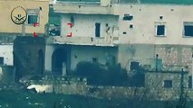 تدمير قاعدة صواريخ مضادة للدروع لميليشيا أسد على محور القلعجية بريف حلب بصاروخ مضاد دروع