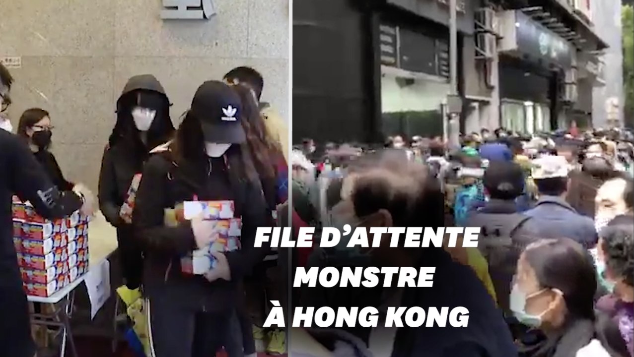Face au Coronavirus, des milliers de Honkongais font la queue pour acheter les derniers masques