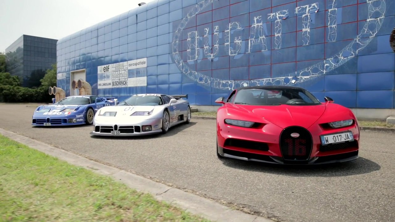 Bugatti EB110, Chiron and Centodieci at Buggati Center
