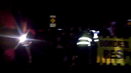 Download Video: Brexit protest at the border in Ireland on the night UK departs the European Union