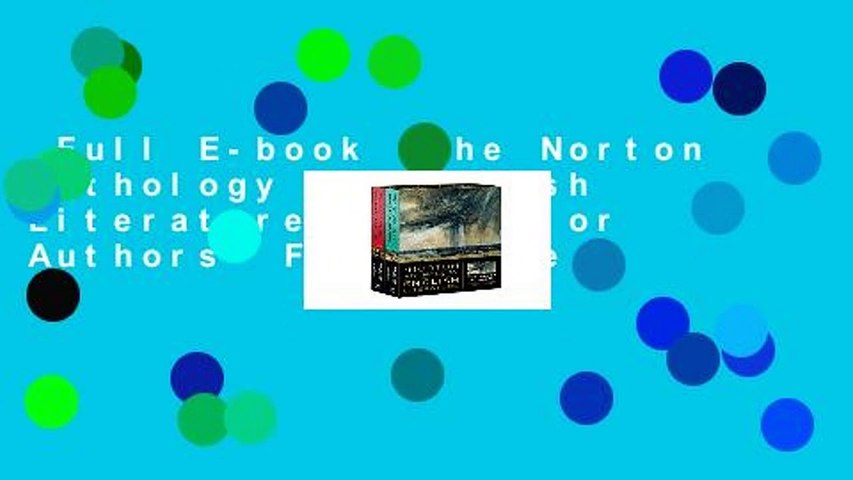 Full E-book  The Norton Anthology of English Literature, The Major Authors  For Online