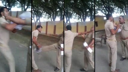 बीच सड़क आपस में भिड़ गए पीआरडी जवान और होमगार्ड, जमकर हुई मारपीट