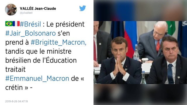 Le ministre de l'Éducation brésilien insulte Emmanuel Macron, Jair Bolsonaro s’en prend à Brigitte Macron