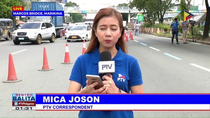 West bound lane ng Marcos highway bridge, isinara na