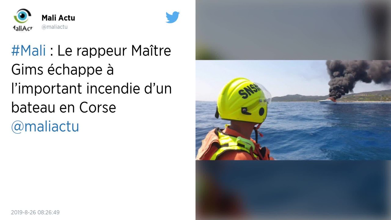 Le bateau de Maître Gims s’enflamme en pleine mer