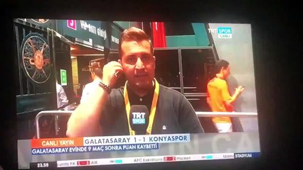 TRT muhabiri, Galatasaray'ın beraberliğine "Ne yazık ki" dedi