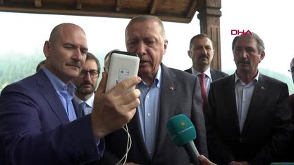 TRABZON Cumhurbaşkanı Erdogan Diyarbakır daki anne Hacire Akar ile görüştü