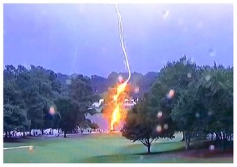 هربوا من المطرب فضربهم البرق.. شاهدوا لحظة إصابة المواطنين