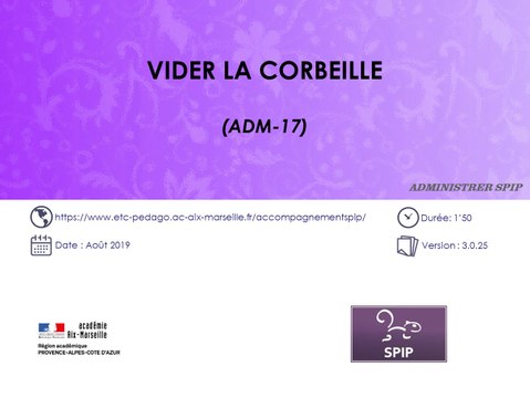 Vider la corbeille d'un site SPIP