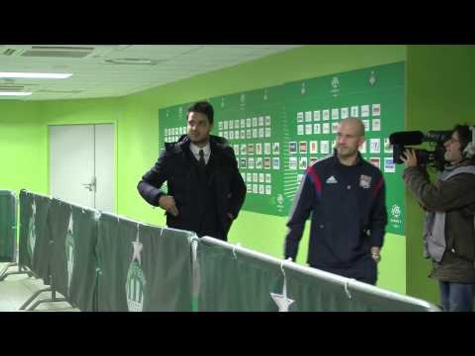 ASSE - OL : arrivée des joueurs de Lyon dans Geoffroy Guichard