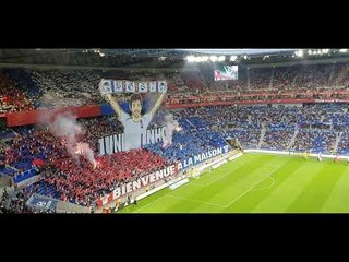 OL : le tifo "Juninho" des Bad Gones