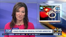 Man arrested after child left in vehicle in Peoria