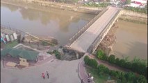 Samsun'da köprüde kısmi çökme: 2 yaralı (2)