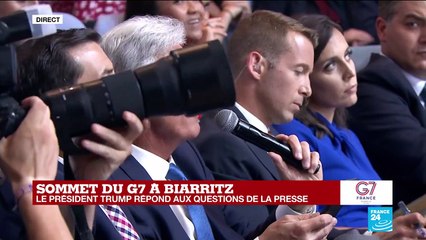 REPLAY - Le président Trump répond aux questions de la presse lors du G7 à Biarritz