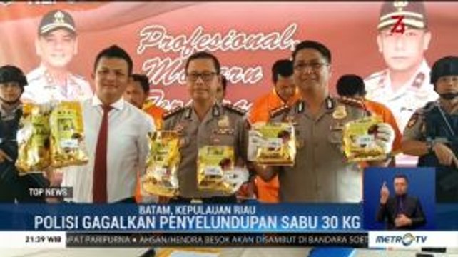 Polisi Gagalkan Penyelundupan 30 Kg Sabu Asal Malaysia