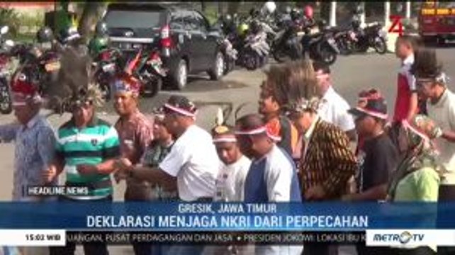 Deklarasi Cinta NKRI Warga Gresik untuk Redam Kerusuhan di Papua