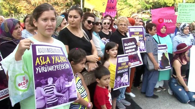 Öldürülen Emine Bulut için Konya’da kadınlar toplandı