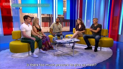 BBC1_Sunday Morning Live, Series 10, 25Aug19 - is there too much pressure to give up meat & vegan sportspeople