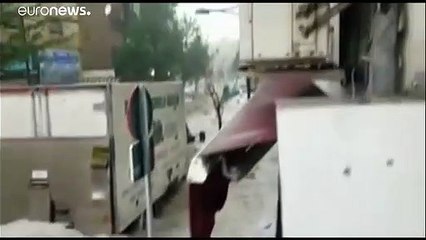 Madrid frappée par un énorme orage de grêle, jusqu'à 40 l/m2 de précipitations